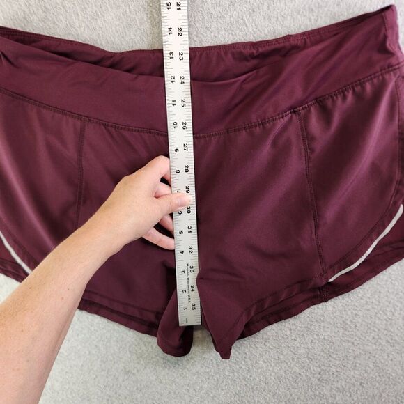 Zyia Active Shorts Womens XXL Red Brief Zip Pocket Drawstring Running Training - Picture 9 of 13